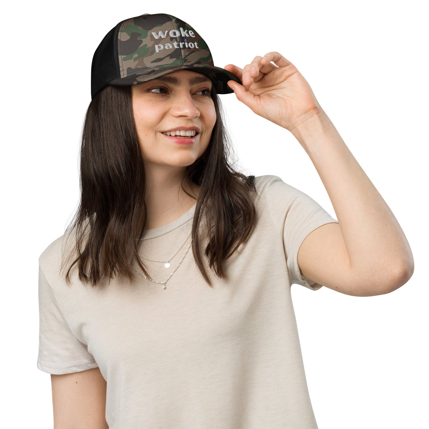 Woke Patriot Camouflage Trucker Hat