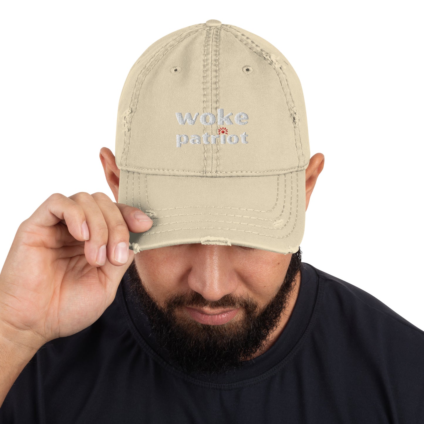 Woke Patriot Distressed Dad Hat